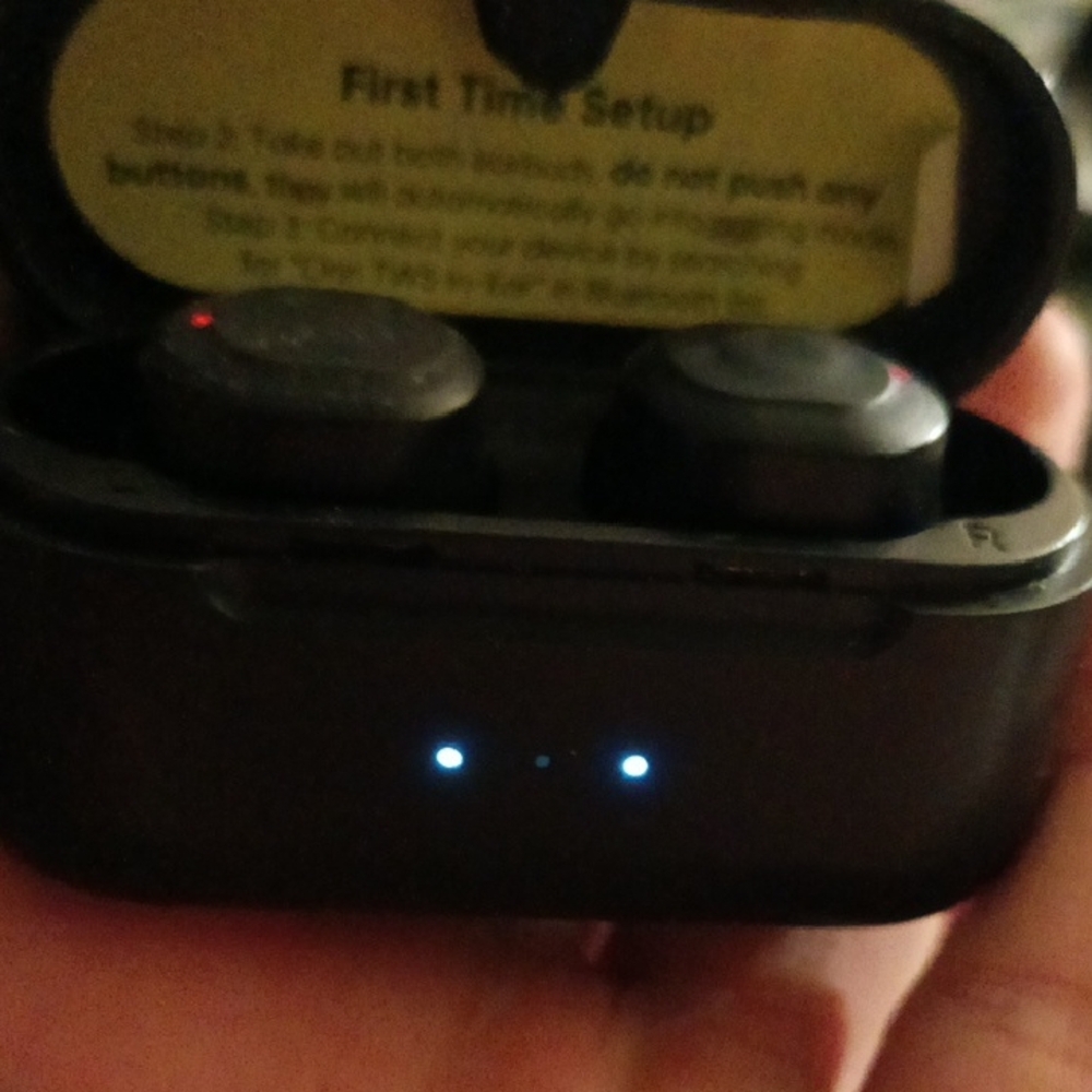 Black Wireless Earbud Headphones with Compact Design